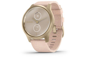 Aktiivsuskell Garmin vivomove Style - kuld/roosa, nailon