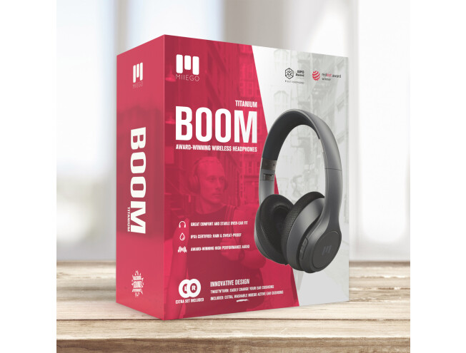 MIIEGO BOOM bluetooth kõrvaklapid Titanium