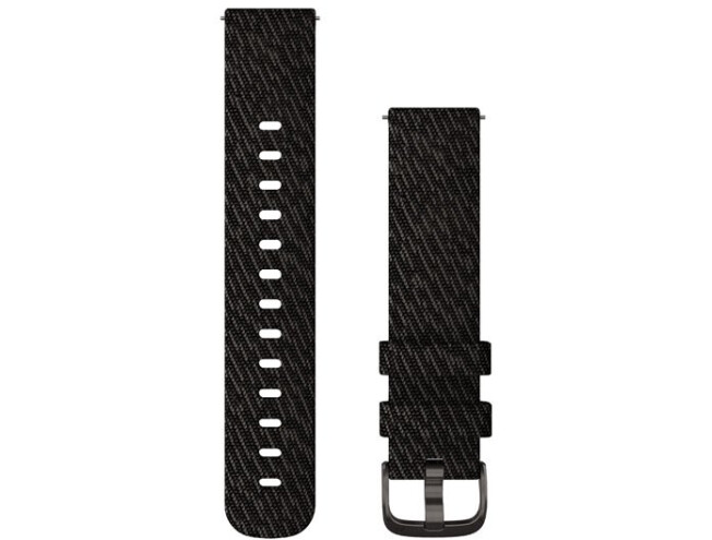 Kellarihm Quick Release (20mm) Black Pepper Woven Nylon with Slate Hardware (VM3/Style) 125-190 mm Nailon - must/hall 125-190 mm