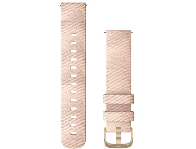 Kellarihm Quick Release (20mm) Blush Pink Woven Nylon with Light Gold Hardware (VM3/Style) 125-190 mm Nailon - roosa/kuld 125-190 mm