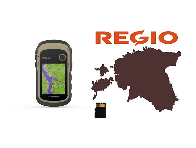 Käsi GPS Garmin eTrex 32x eTrex 32x + Regio Teed mälukaart