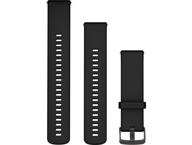 Quick Release kellarihmad (22mm) Silikoon - Black/Slate