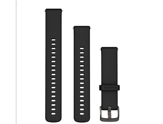 Quick Release kellarihmad (18mm) Silikoon - Black/Slate