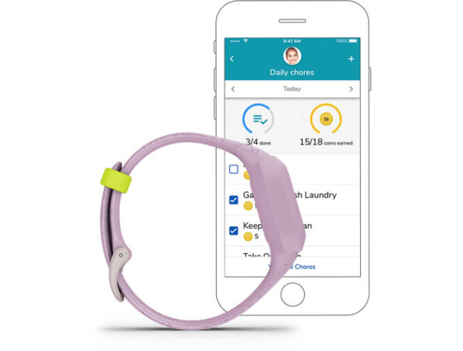 Aktiivsuskell Garmin vivofit jr. 3 Floral Pink Lilac Floral