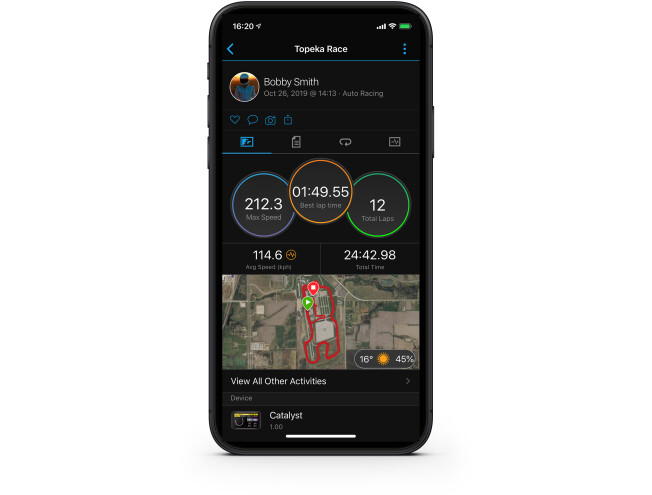 Sõiduomaduste optimeerija Garmin Catalyst