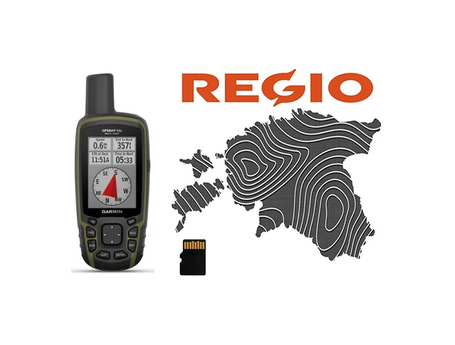 Käsi GPS Garmin GPSMAP 65s GPSMAP 65s + Regio Topo mälukaart