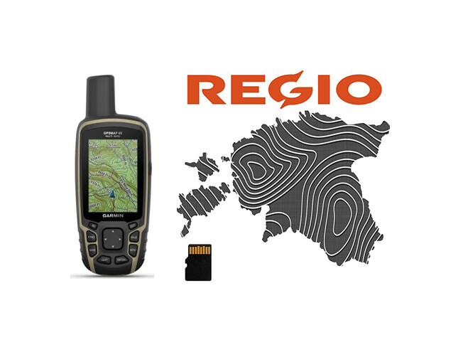 Käsi GPS Garmin GPSMAP 65 + Regio Topo mälukaart GPSMAP 65 + Regio Topo mälukaart