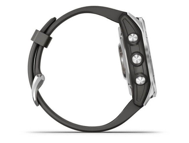 Spordikell Garmin fenix 7S Silver with Graphite Band Standard - Silver with Graphite Band
