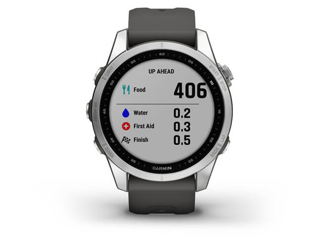 Spordikell Garmin fenix 7S Silver with Graphite Band Standard - Silver with Graphite Band