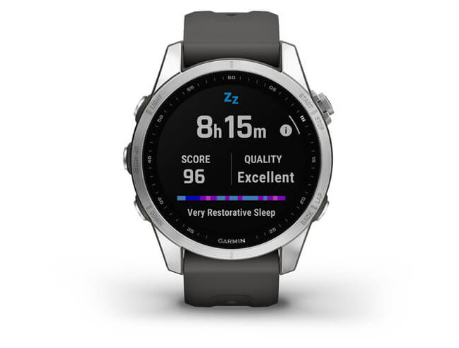 Spordikell Garmin fenix 7S Silver with Graphite Band Standard - Silver with Graphite Band