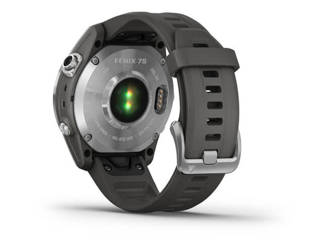 Spordikell Garmin fenix 7S Silver with Graphite Band Standard - Silver with Graphite Band