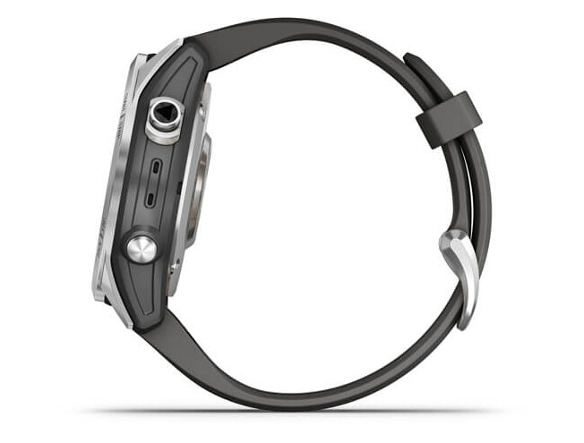 Spordikell Garmin fenix 7S Silver with Graphite Band Standard - Silver with Graphite Band