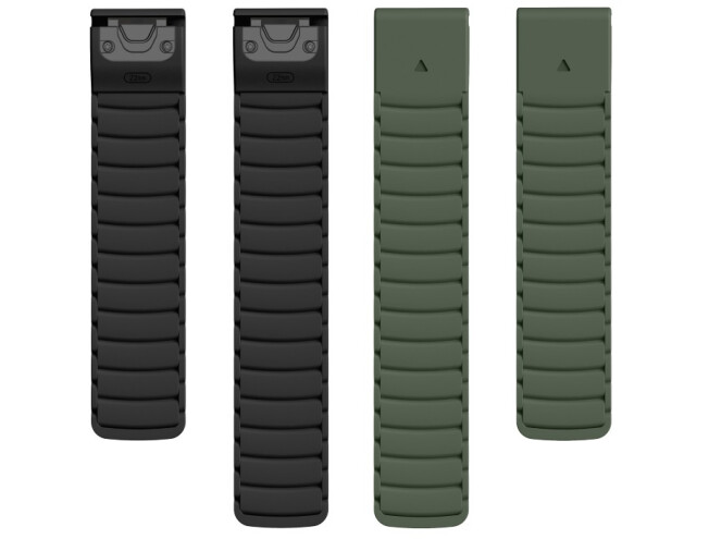 Kiirkinnitusega kellarihmad 26mm Magnetiga silikoon - tumeroheline / must