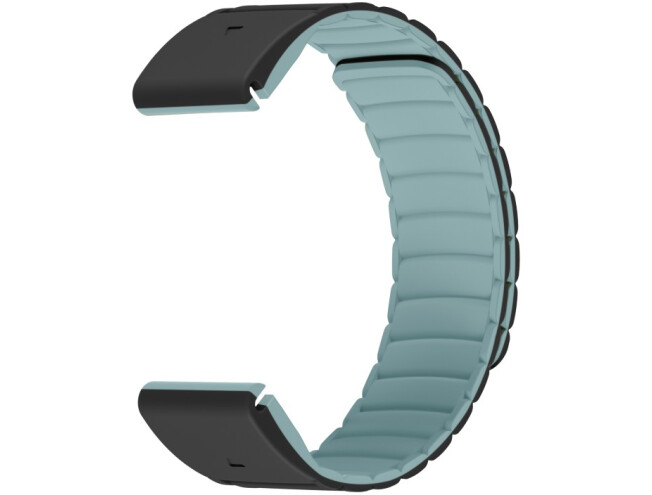 Kiirkinnitusega kellarihmad 22mm Magnetiga silikoon - must / helesinine