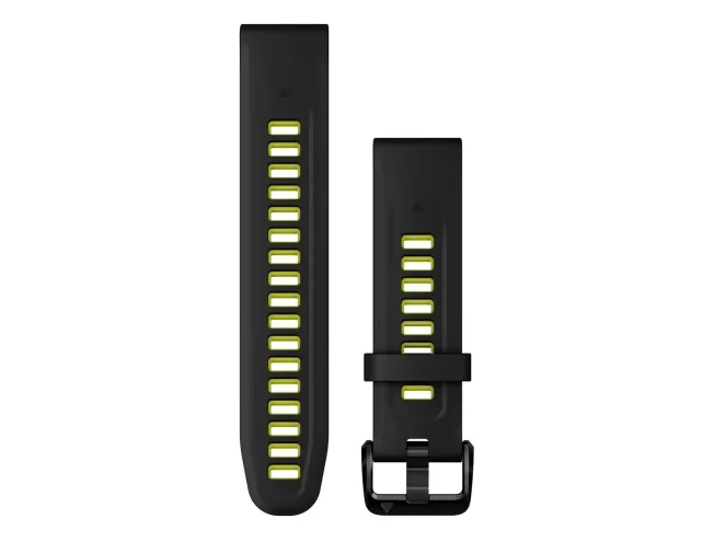 QUICKFIT 20 kellarihmad (20mm) Silikoon - Black/Electric Lime