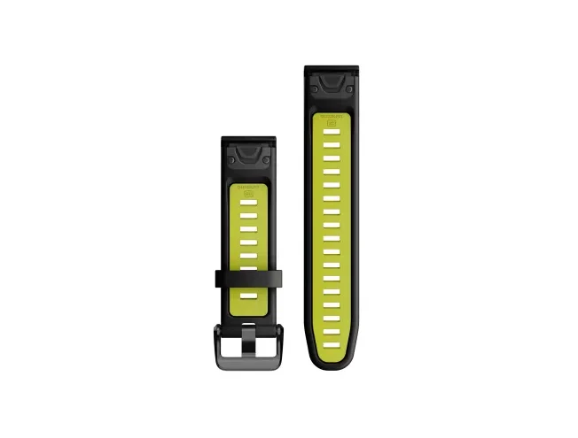 QUICKFIT 20 kellarihmad (20mm) Silikoon - Black/Electric Lime