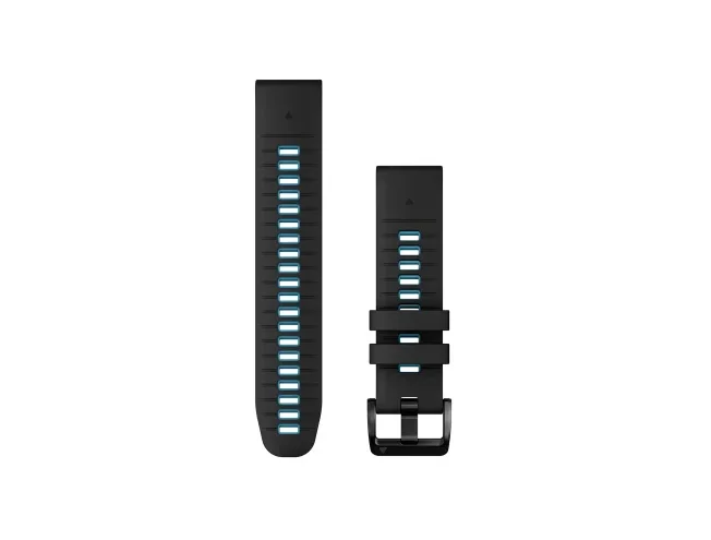 QUICKFIT 22 kellarihmad (22mm) Silikoon - Black/Cirrus Blue
