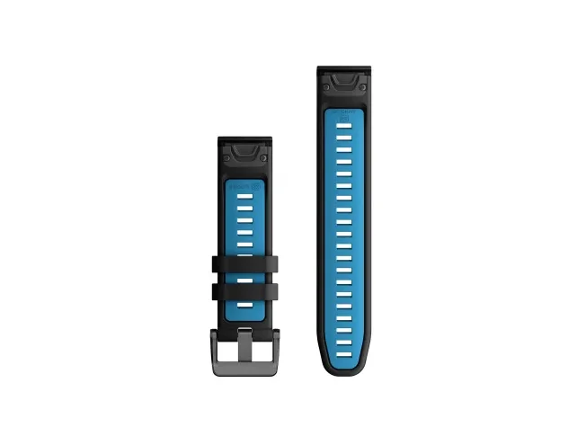 QUICKFIT 22 kellarihmad (22mm) Silikoon - Black/Cirrus Blue