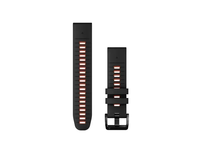 QUICKFIT 22 kellarihmad (22mm) Silikoon - Black/Flame Red