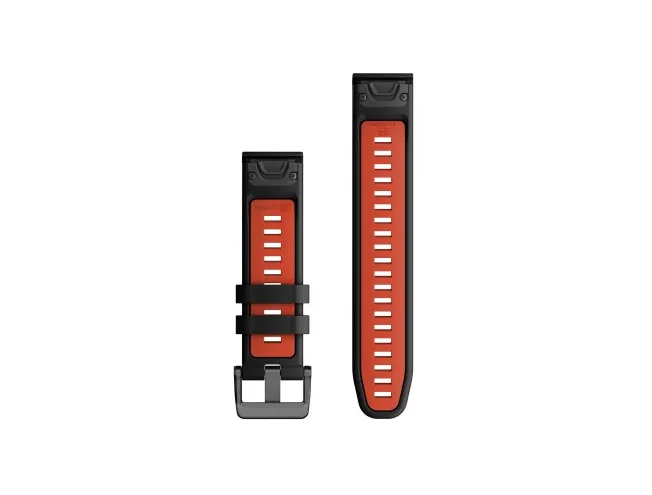 QUICKFIT 22 kellarihmad (22mm) Silikoon - Black/Flame Red