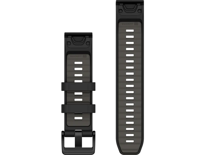 QUICKFIT 22 kellarihmad (22mm) Silikoon - Black/Pebble Gray