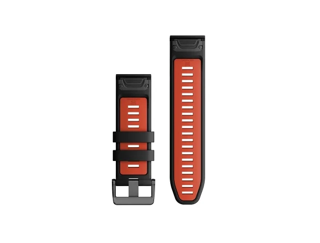 QUICKFIT 26 kellarihmad (26mm) Silikoon - Black/Flame Red
