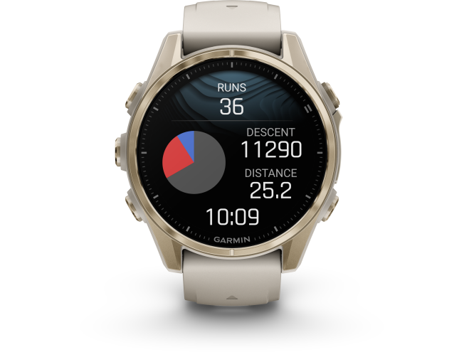 Spordikell Garmin fenix 8 43mm AMOLED Sapphire Soft Gold with Fog Gray Band