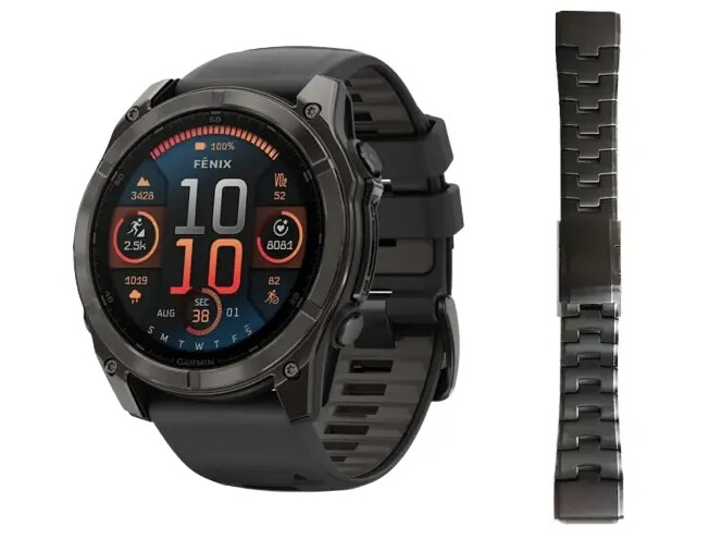 Spordikell Garmin fenix 8 47mm AMOLED Sapphire Carbon Gray DLC Ti with Black Titanium Band AMOLED Sapphire Carbon Gray DLC Ti with Black Titanium Band