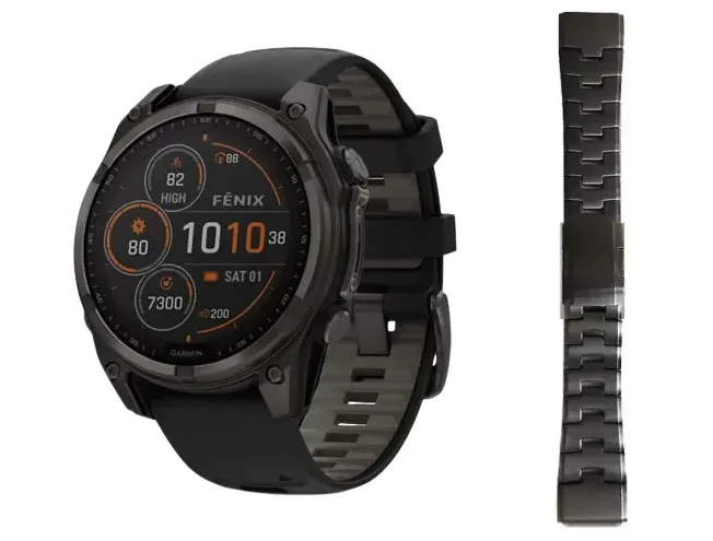 Spordikell Garmin fenix 8 47mm Solar Sapphire Carbon Gray DLC Ti with Black Titanium band