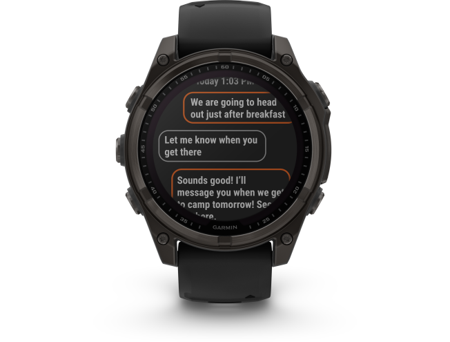 Spordikell fenix 8 47mm Solar Solar Sapphire Carbon Gray DLC Ti with Black band