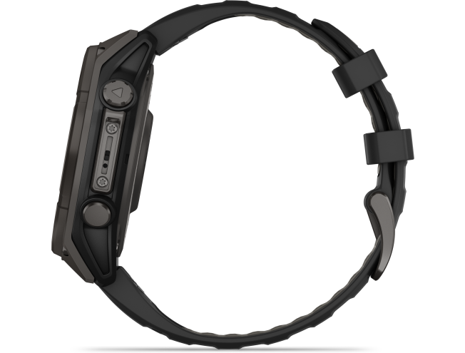 Spordikell fenix 8 47mm Solar Solar Sapphire Carbon Gray DLC Ti with Black band
