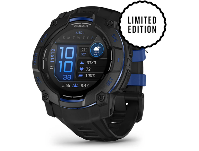Seikluskell Garmin Instinct 3 50mm AMOLED Black  -Black/Bolt Blue