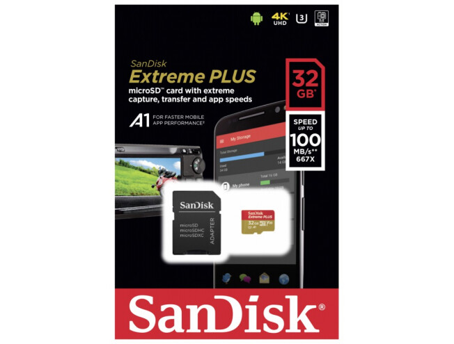 SanDisk Extreme Plus 32GB microSD mälukaart