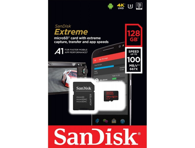 SanDisk Extreme 128GB microSDXC mälukaart