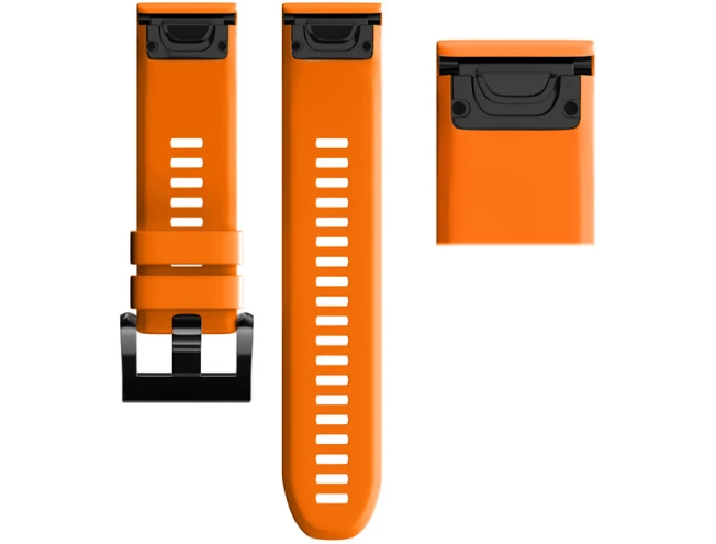 Kiirkinnitusega kellarihmad 20mm Silikoon - oranž