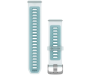 Quick Release kellarihmad (22mm) Silikoon - Translucent Whitestone/Turquoise