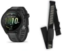 Spordikell Garmin Forerunner 165 Black/Slate Grey + HRM-Dual pulsivöö