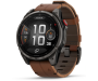 Spordikell Garmin fenix 8 PRO 47mm AMOLED Sapphire, Carbon grey DLC TI/Brown Leather Band
